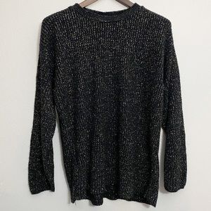 Vintage Bobbie Brooks Black Gold Metallic Sweater